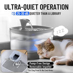 Veken Cat Water Fountain with Detachable Tank, 84oz/2.5L Pet Drinking Dispenser - Image 3