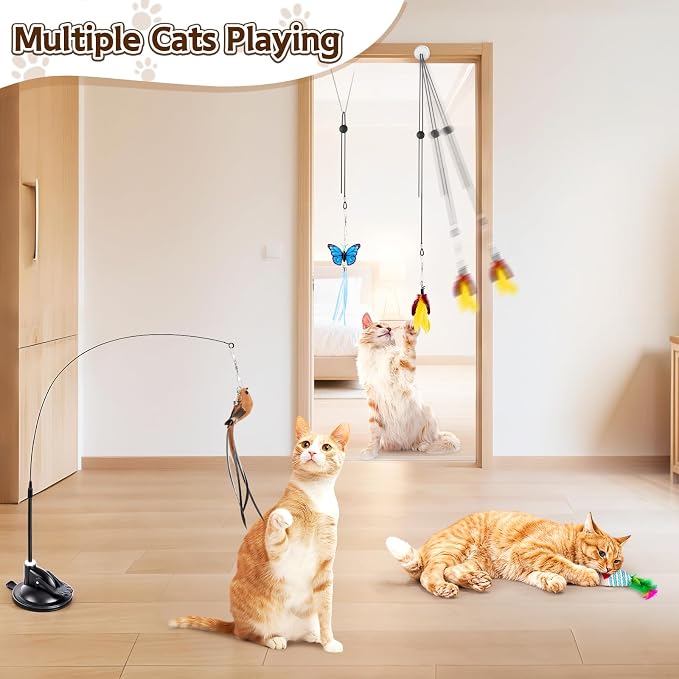 HONGDDY Interactive Bird Simulation Cat Toys，4 in 1 Cat Toys - Image 4