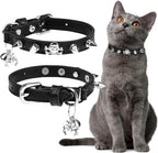EXPAWLORER Leather Cat Collar for Girl Boy- Adjustable Pet Collar by EXPAWLORER