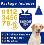 Dog Birthday Bandana Set, HBD Party Supplies - Image 3