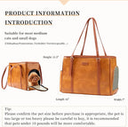 Fashion Dog Purse Pet Carrier Leather Bag - Image 2