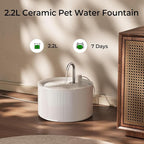 Voluas Ceramic Cat Water Fountain: 2.2L/74oz Cat Fountains - Image 7