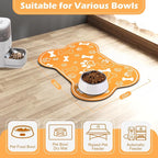 Dog Cat Mat for Food and Water, Rapid Absorbent Pet Feeding Mat, Bone Shaped - Image 7