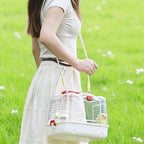 Bird Travel Carrier, Transparent Bird Carry Bag, Lightweight Sturdy Travel Tote - Image 4