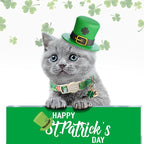 Unique Style Paws Saint Patrick Day Cat Collar, Trefoil Cat Collars, Adjustable - Image 4