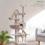 Cat Tree, Cat Condo with Cat Scratching Post and Board, Cat Hammock, Muchroom - Image 2