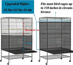 ASOCEA 2Pack Large Bird Cage Seed Cather, Bird Cage Cover Adjustable Soft Airy - Image 2