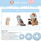 Cat Cone Collar Soft, Adjustable Cat Recovery Collars Kitten Cones to Stop - Image 2