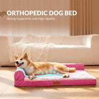 Patas Lague Orthopedic Dog Bed Large Sized Dog 36''X24'', Waterproof L Bolster - Image 3