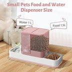 Yummy Sam Automatic Small Pet Feeder and Water Dispenser, 2 in 1 Gravity Cat - Image 2