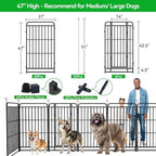 Heavy Duty Dog Playpen: 32 Steel Panels 47" Height, Square Steel Pipe - Image 5
