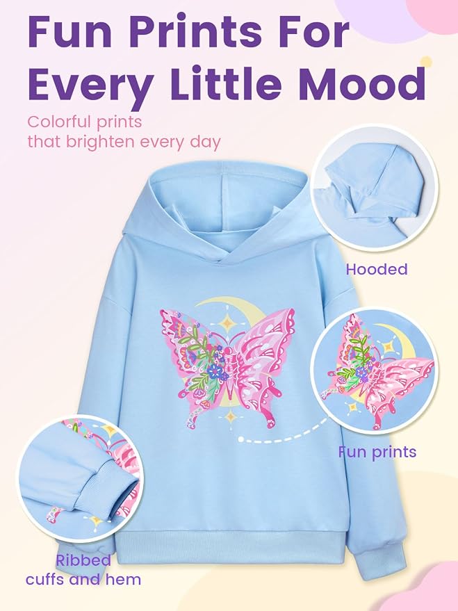 WELAKEN Sweatshirts for Girls Toddler & Kids II Little Girl's Pullover Tops - Image 4