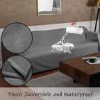 Ameritex Pet Bed Blanket Reversible 100% Waterproof Velvet Super Soft - Image 3
