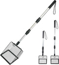 Cat Litter Scoop with Extendable Long Handle, 22.2"-42.5" No Bending Back Metal by NeatHouse