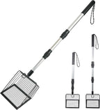 Cat Litter Scoop with Extendable Long Handle, 22.2"-42.5" No Bending Back Metal by NeatHouse
