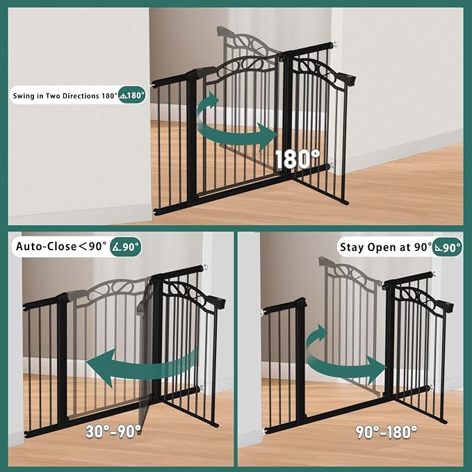 Fairy Baby 29.5"-40.5" Extra Wide Baby Gate, Pressure Mount Long Dog Gates - Image 4