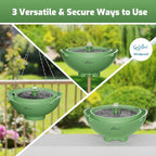 Solar Bird Bath with Fountain and Battery Backup, 3-in-1 Hanging or - Image 5