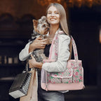 Dog Carrier, Cat Carrier, Pet Carrier, Foldable Waterproof Premium PU Leather - Image 6