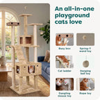 FurHaven 69.3" Tall Cat Scratching Post Tower - Image 6