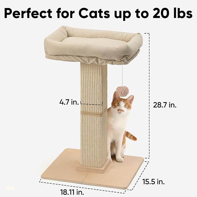 FUKUMARU Cat Scratching Post, Modern Style Tall Scratch Posts - Image 6