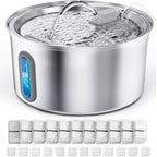 Cat Water Fountain Stainless Steel, 3.2L Cat Fountains by SoxmucCatWaterFountain