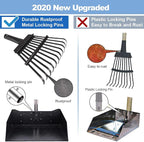 QiMH Upgraded Dog Pooper Scooper Extra Large, Adjustable Long Handle Stainless - Image 3