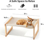 FUKUMARU Dog Bed, Large Breathable Elevated Cat Hammock, Wooden Cat Beds - Image 3