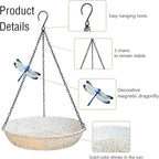 Hanging Metal White Birdbath - Image 3