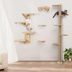 FUKUMARU Cat Wall Shelves, 2 Platform Kitten Wall Furniture, Tree Shape - Image 9