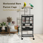 51" Small Bird Cage with Stand, Parakeet Cage, Parrot cage with Parakeet Toys - Image 3