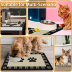 Absorbent Pet Dog Bowl Mat for Food and Water, Pet Cat Food Feeding Mat - Image 7