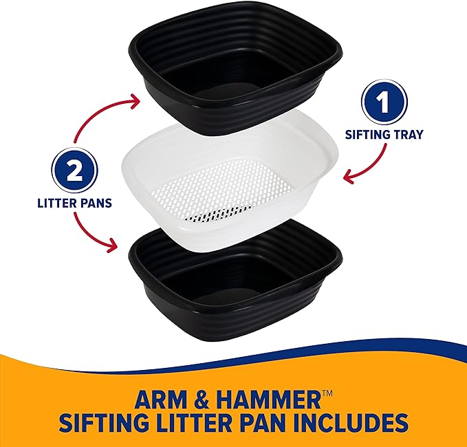 Arm & Hammer Large Sifting Litter Box Scoop Free Cat Litter Tray - Image 3