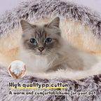 Cat Bed for Indoor Cats, Calming Cozy Cave - Image 7
