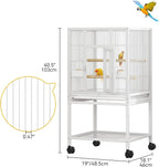 DWVO 41-inch Metal Bird Cage: Large Parrot Cages - Image 2