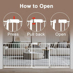 WAOWAO Baby Gate 62.20-71.26" Extra Wide Pressure Mounted Walk Through Swing - Image 3