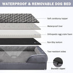INVENHO Orthopedic Dog Bed Medium Size Dog, Waterproof Egg-Crate Foam Couch - Image 4
