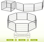 BestPet | Dog Playpen Extender | 24 Inch, 4 Panels | Heavy Duty Metal Pet - Image 4