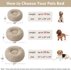 WNPETHOME Calming Dog Bed & Cat Bed, Small Dog Bed Donut Design Faux Fur - Image 4