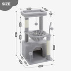 PEQULTI 4-in-1 Cat Tree, Scratching Post - Image 6