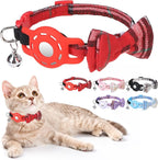 Airtag Cat Collar with Bells and Bowtie -Safety Elastic Band Kitten Collar by DILLYBUD