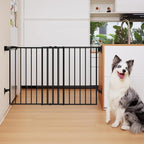 Babelio 31.5-55" No Bottom Bar Baby Gate Extra Wide, 2-in-1 Auto Close Dog Gate - Image 8