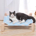 Pozico Cat & Dog Hammock Bed – Wooden Elevated Pet Cot - Image 3