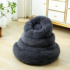 Donut Dog Bed Cat Bed Fluffy Calming Pet Bed Dog Round Bed Cat Round Bed Warm - Image 9