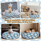 Youyole Medium Washable Round Dog Bed Cover Replacement Waterproof 30 x 30 x 10 - Image 4