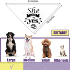 She Said Yes Dog Bandanas, Wedding Dog Scarf, Engagement Announcement Pet Scarf - Image 6