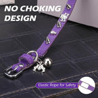 EXPAWLORER Leather Cat Collar for Girl Boy- Adjustable Pet Collar - Image 5