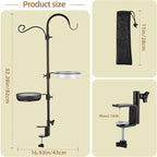 ERYTLLY Deck Hook Bird Feeder Pole Bird Feeder Porch Multi Hook Bird Feeding - Image 3