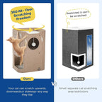 Cat House for Indoor Cats, 2-Storey Cat Bed Cave, Felt Cat Hideaway Condo - Image 5