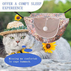 JSPYFITS Cat Cage Hammock, Double Layer Hanging Adjustable Soft Pet Bed Suitable - Image 5