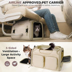 Dog, Cat Carrier for Pets Up to 15 Lbs, Airline Approved Collapsible Soft-Sided - Image 4